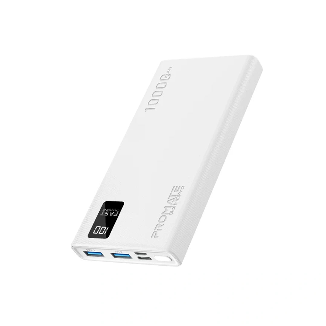 Promate Bolt-10 Pro Slim Design 10000mAh Power Bank with LCD in Qatar Promate Bolt-10 Pro Slim Design 10000mAh Power Bank with LCD in Qatar